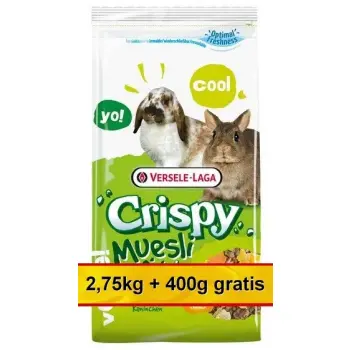 Versele-Laga Crispy Muesli Rabbit - pokarm dla królika 3,15kg (2,75kg+400g gratis)