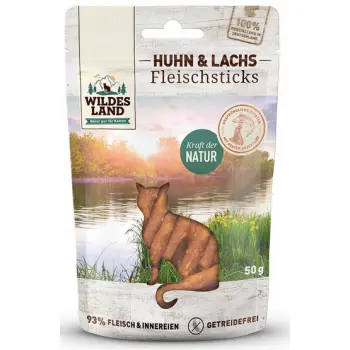 Wildes Land Cat Fleischsticks Huhn & Lachs 50g