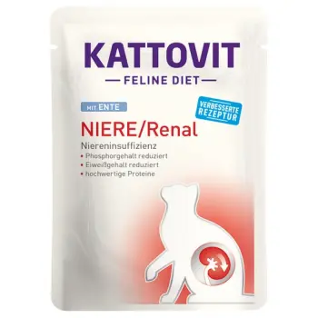 Kattovit Feline Diet Niere/Renal kaczka saszetka 85g