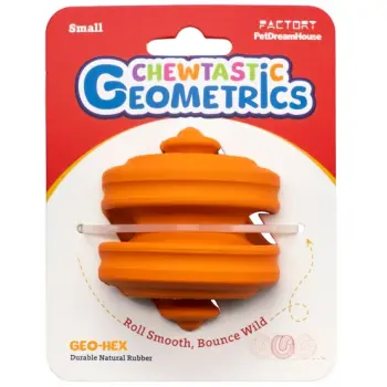 PetDreamHouse Zabawka gumowa Geo-Hex pomarańczowa