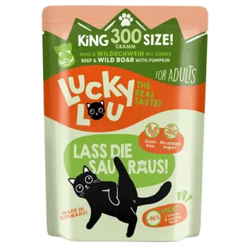 Lucky Lou Lifestage Adult Wołowina i dzik saszetka 300g