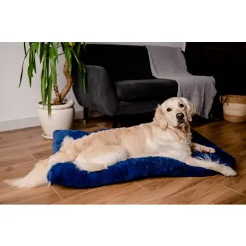 MIMIKO Pets Legowisko Shaggy prostokątne XXL 115x75cm chabrowe