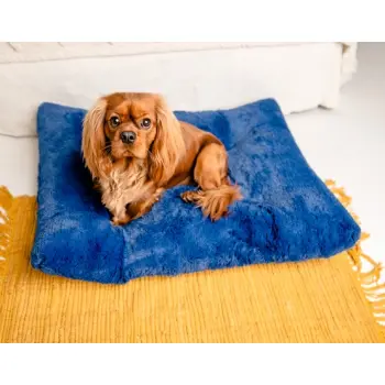 MIMIKO Pets Legowisko Shaggy prostokątne XL 85x65cm chabrowe