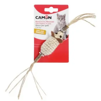 Camon Cat Toy Matatabi Kij z myszą jutową