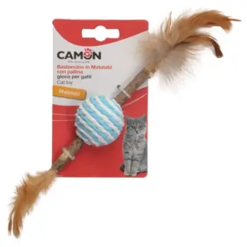 Camon Cat Toy Matatabi z kulą i piórkami