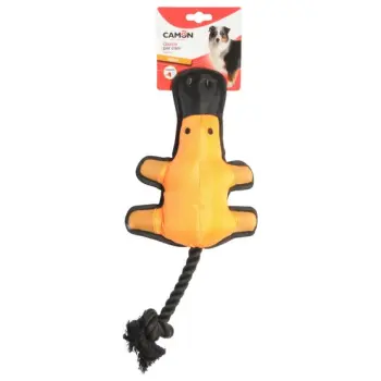 Camon Dog Toy Nylonowy dziobak z piszczałką i liną