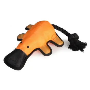 Camon Dog Toy Nylonowy dziobak z piszczałką i liną