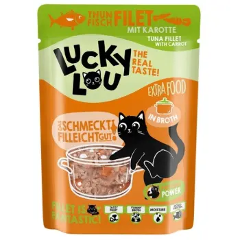 Lucky Lou Extrafood Tuńczyk i marchewka w bulionie saszetka 70g