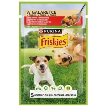 Friskies Dog Adult Wołowina i marchewka w galaretce saszetka 85g