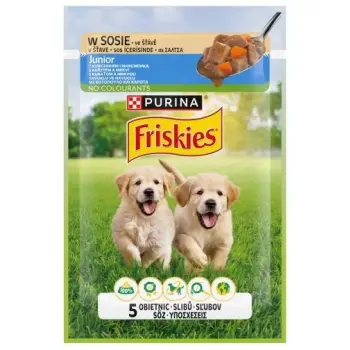 Friskies Dog Junior Kurczak i marchewka w sosie saszetka 85g