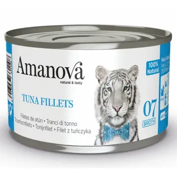 Amanova Kot Tuna Fillets w bulionie puszka 70g