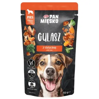 Pan Mięsko Karma mokra dla psa - Gulasz indyk z cielęciną saszetka 150g