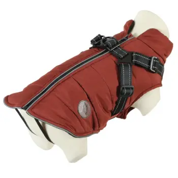 Zolux Kurtka puchowa z szelkami dla psa R.35 ceglasta