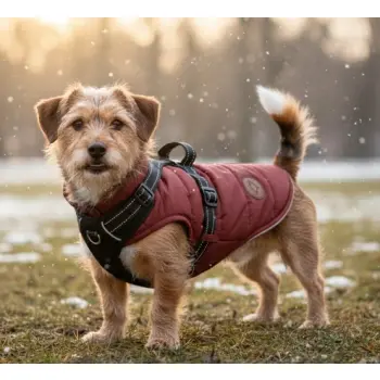 Zolux Kurtka puchowa z szelkami dla psa R.45 ceglasta