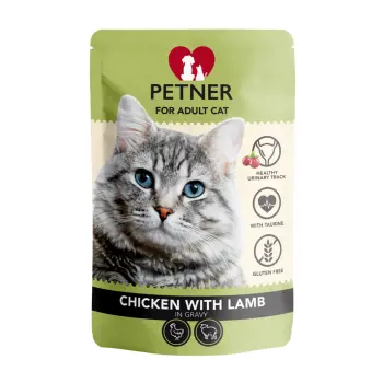 PETNER Adult Cat Z Kurczakiem, Jagnięciną I Żurawiną 85g