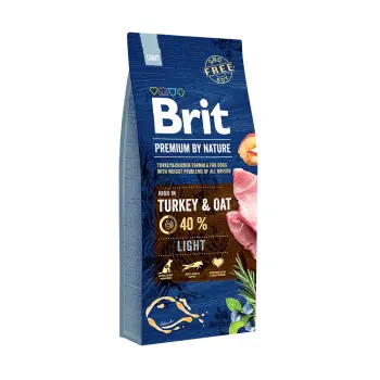 Brit Premium By Nature Light Z Indykiem I Owsem 15kg