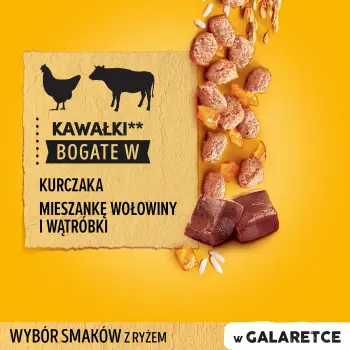 Pedigree Mokra Karma Dla Szczeniąt W Galaretce (Z Kurczakiem I Ryżem, Z Wołowiną I Ryżem) 4x100g