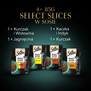 Sheba Saszetka Selection In Sauce Soczyste Smaki 4x85g