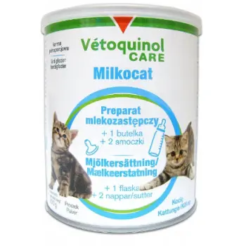 Vetoquinol Milkocat VTQ Care 200g + Butelka i 2 Smoczki