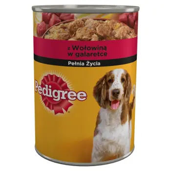 Pedigree Mokra Karma Dla Dorosłych Psów Z Wołowiną W Galarecie Puszka 400g