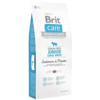 Brit Care Grain Free Junior Large Salmon & Potato 12kg + 2kg