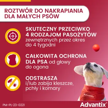 Bayer Advantix Krople Na Kleszcze I Pchły 1ml