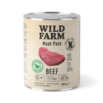 Wild Farm Pate Beef 800g – Mokra Karma z Wołowiną dla Psów
