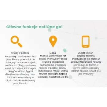 NotiOne Go! - Lokalizator Bluetooth Niebieski