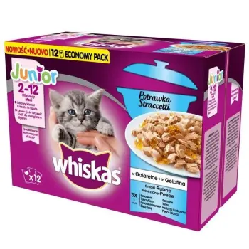 WHISKAS Junior Potrawka Smaki Rybne W Galaretce 12x85g