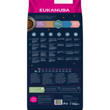 Eukanuba Adult Small&Medium Breed Rich In Lamb & Rice 12kg + 2kg GRATIS