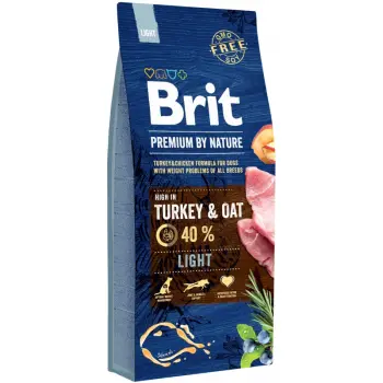 Brit Premium By Nature Light Z Indykiem I Owsem 15kg