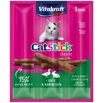 Vitakraft Cat Stick Mini Kabanosy Królik Z Kaczką 3x18g