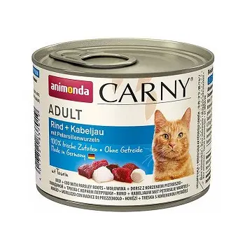 Animonda Cat Carny Adult Wołowina + Dorsz Z Pietruszką 200g