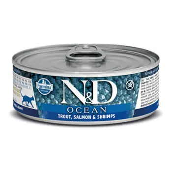 Farmina N&D Ocean Feline Trout & Salmon & Shrimp Adult 80g