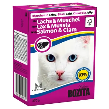 BOZITA Cat Łosoś+Małże W Galaretce 370g