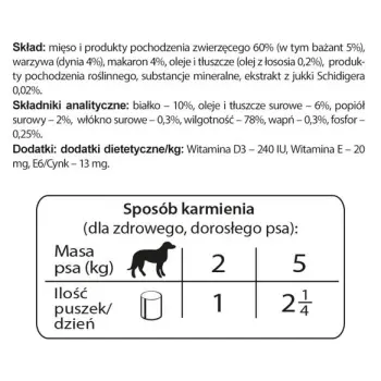 Dolina Noteci Premium Dla Psów Małych Ras Z Bażantem, Dynią I Makaronem 100g