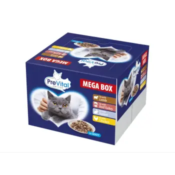 PreVital Mega Box karma mokra dla kota 24x100g