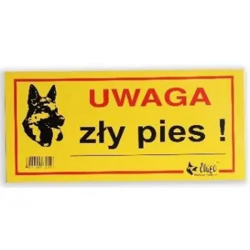 Dingo Metalowa Tabliczka Ostrzegawcza "Uwaga Zły Pies"