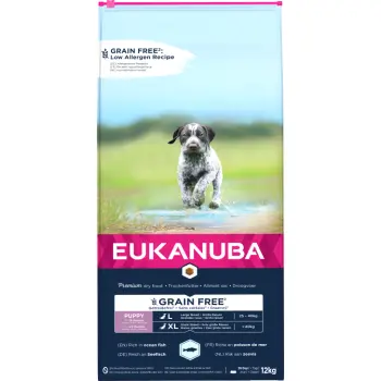 Eukanuba Puppy&Junior Large Breeds Grain Free Łosoś 12kg