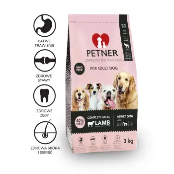 PETNER Adult Large Breeds Z Jagnięciną 3kg