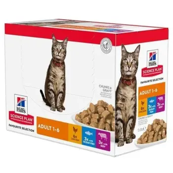 Hill's Science Plan Feline Adult Multipack Favourite Selection 12x85g