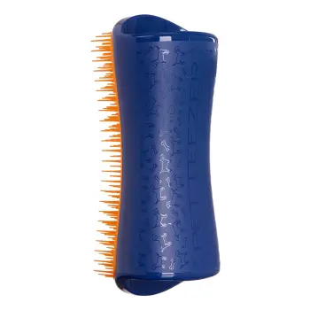 PET TEEZER Detangling & Dog Groming Brush Blue And Orange L