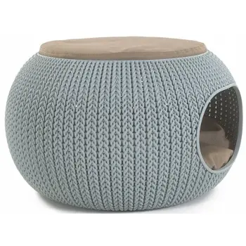Curver KNIT Legowisko Dla Zwierząt Szaroniebieskie 56,7x56,7x32,9cm