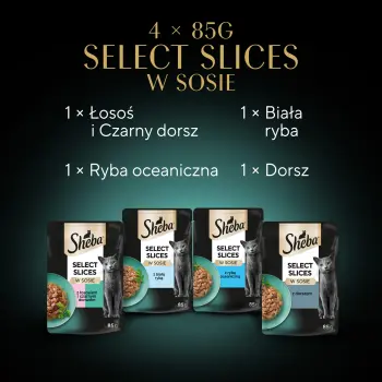 Sheba Saszetka Selection In Sauce Smaki Rybne 4x85g