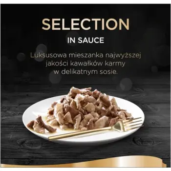 SHEBA® Selection 44x85g z Wołowiną - mokra karma dla kotów w sosie (30+14 Gratis)