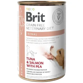 Brit Grain Free Veterinary Diet Dog Renal Tuńczyk, Łosoś I Groszek 400g