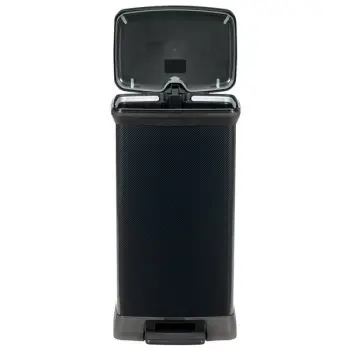 Curver Kosz Na Śmieci Z Pedałem Metalizowany Czarny 50l