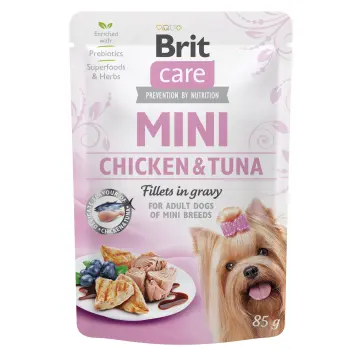 Brit Care Mini Pouch Filety W Sosie Z Kurczakiem I Tuńczykiem 85g