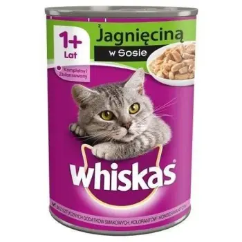 WHISKAS Karma Mokra 1+ Z Jagnięciną W Sosie 400g