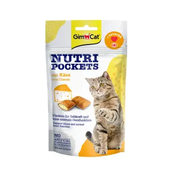 GIMCAT NUTRI POCKETS Przysmak z serem 60g